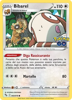 Carta Bibarel dell'espansione Pokémon GO, numero 060/78