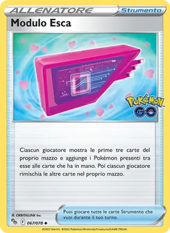 Carta Modulo Esca dell'espansione Pokémon GO, numero 067/78