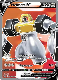 Carta Melmetal V dell'espansione Pokémon GO, numero 075/78