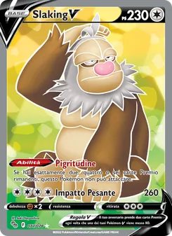 Carta Slaking V dell'espansione Pokémon GO, numero 077/78
