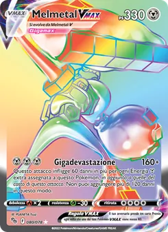 Carta Melmetal VMAX dell'espansione Pokémon GO, numero 080/78