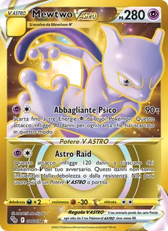 Carta Mewtwo V ASTRO dell'espansione Pokémon GO, numero 086/78