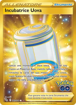 Carta Incubatrice Uova dell'espansione Pokémon GO, numero 087/78