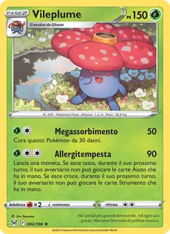 Carta Vileplume dell'espansione Origine Perduta, numero 003/196