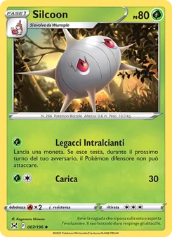 Carta Silcoon dell'espansione Origine Perduta, numero 007/196