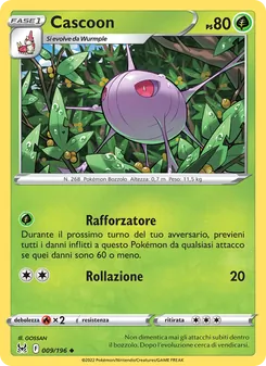 Carta Cascoon dell'espansione Origine Perduta, numero 009/196
