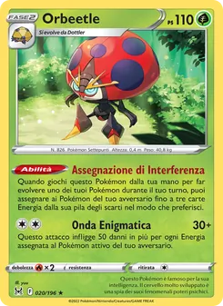 Carta Orbeetle dell'espansione Origine Perduta, numero 020/196