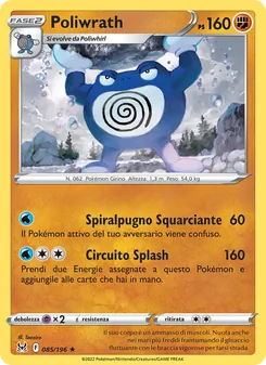 Carta Poliwrath dell'espansione Origine Perduta, numero 085/196