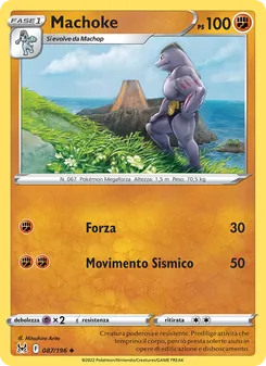 Carta Machoke dell'espansione Origine Perduta, numero 087/196