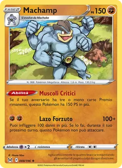 Carta Machamp dell'espansione Origine Perduta, numero 088/196