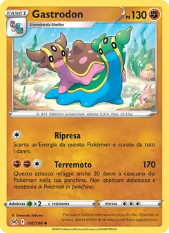 Carta Gastrodon dell'espansione Origine Perduta, numero 102/196