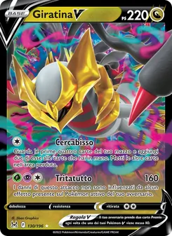 Carta Giratina V dell'espansione Origine Perduta, numero 130/196