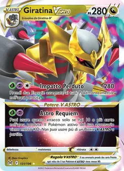 Carta Giratina V ASTRO dell'espansione Origine Perduta, numero 131/196