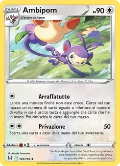 Carta Ambipom dell'espansione Origine Perduta, numero 145/196