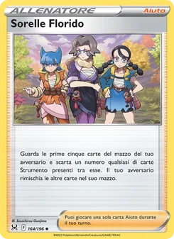 Carta Sorelle Florido dell'espansione Origine Perduta, numero 164/196