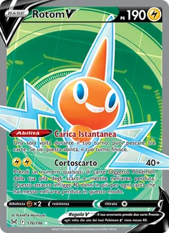 Carta Rotom V dell'espansione Origine Perduta, numero 176/196