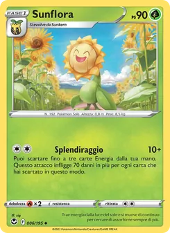 Carta Sunflora dell'espansione Tempesta Argentata, numero 006/195