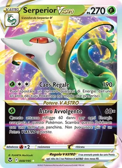 Carta Serperior V ASTRO dell'espansione Tempesta Argentata, numero 008/195