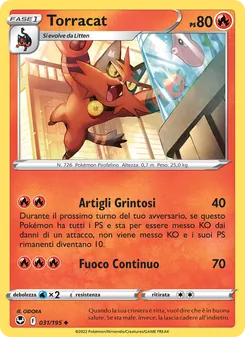 Carta Torracat dell'espansione Tempesta Argentata, numero 031/195