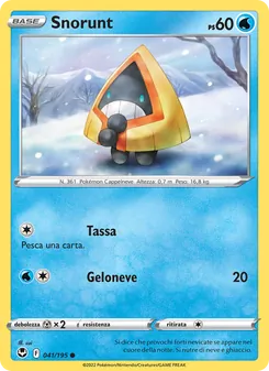 Carta Snorunt dell'espansione Tempesta Argentata, numero 041/195