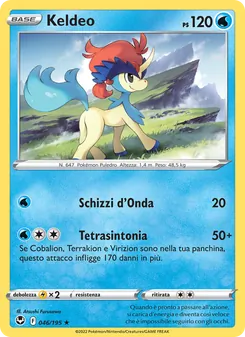 Carta Keldeo dell'espansione Tempesta Argentata, numero 046/195