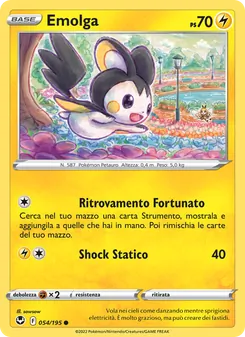 Carta Emolga dell'espansione Tempesta Argentata, numero 054/195