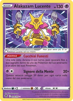 Carta Alakazam Lucente dell'espansione Tempesta Argentata, numero 059/195