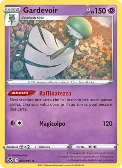 Carta Gardevoir dell'espansione Tempesta Argentata, numero 069/195