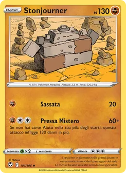 Carta Stonjourner dell'espansione Tempesta Argentata, numero 101/195