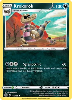 Carta Krokorok dell'espansione Tempesta Argentata, numero 112/195