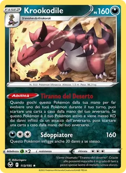 Carta Krookodile dell'espansione Tempesta Argentata, numero 113/195