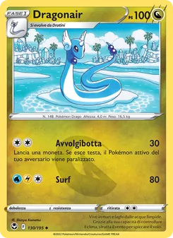 Carta Dragonair dell'espansione Tempesta Argentata, numero 130/195