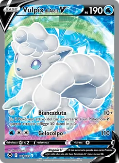 Carta Vulpix di Alola V dell'espansione Tempesta Argentata, numero 173/195