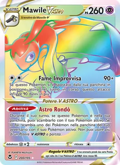Carta Mawile V ASTRO dell'espansione Tempesta Argentata, numero 200/195