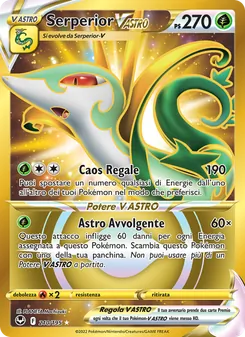 Carta Serperior V ASTRO dell'espansione Tempesta Argentata, numero 210/195