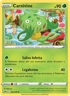 Carta Carnivine dell'espansione Zenit Regale, numero 012/159
