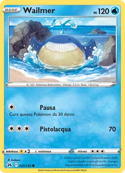 Carta Wailmer dell'espansione Zenit Regale, numero 031/159