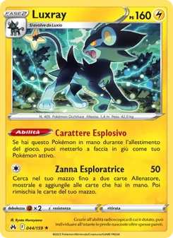 Carta Luxray dell'espansione Zenit Regale, numero 044/159