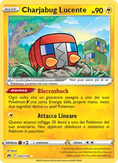 Carta Charjabug Lucente dell'espansione Zenit Regale, numero 051/159