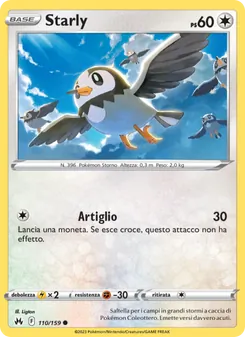 Carta Starly dell'espansione Zenit Regale, numero 110/159