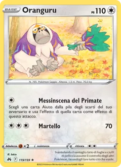 Carta Oranguru dell'espansione Zenit Regale, numero 119/159