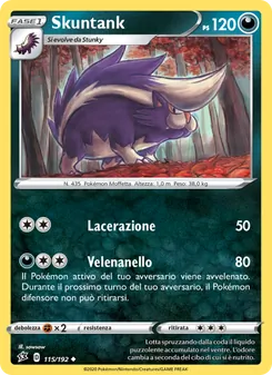 Carta Skuntank dell'espansione Fragore Ribelle, numero 115/192