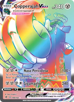 Carta Copperajah VMAX dell'espansione Fragore Ribelle, numero 199/192