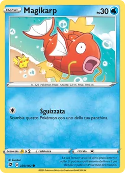 Carta Magikarp dell'espansione Fragore Ribelle, numero 39/192