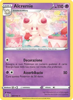 Carta Alcremie dell'espansione Fragore Ribelle, numero 87/192