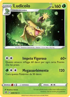 Carta Ludicolo dell'espansione Fragore Ribelle, numero 9/192