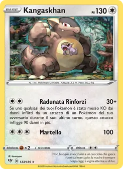 Carta Kangaskhan dell'espansione Fiamme Oscure, numero 133/189