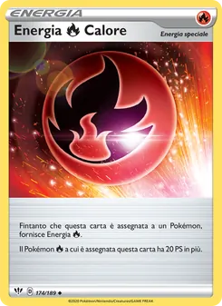 Carta Energia Fire Calore dell'espansione Fiamme Oscure, numero 174/189