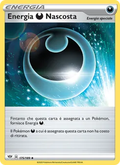 Carta Energia Darkness Nascosta dell'espansione Fiamme Oscure, numero 175/189