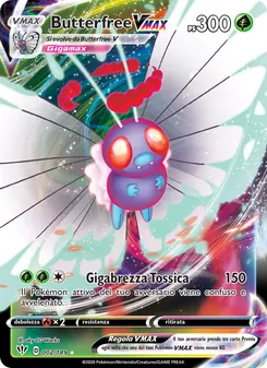 Carta Butterfree VMAX dell'espansione Fiamme Oscure, numero 2/189